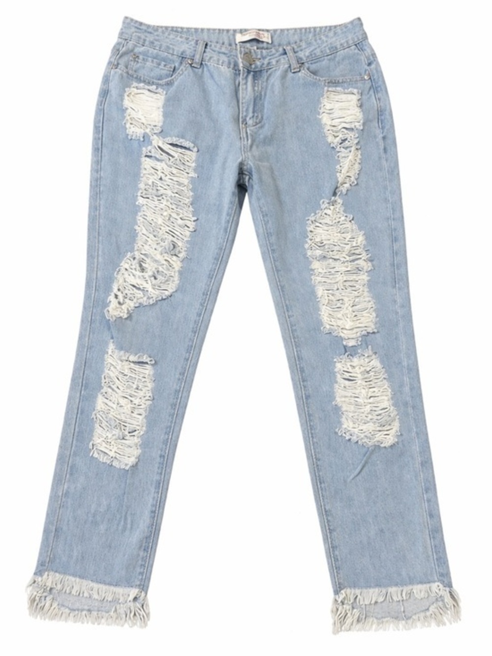 Y2K Vintage Crop 11 Harmony & Havoc jeans capri Distressed Light Blue Jeans NWOT